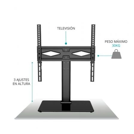 Tm Electron Soporte de sobremesa TMSLC419 para TV de 32-50 pulgadas hasta 30 kg Tm Electron Soporte de sobremesa TMSLC419 para TV de 32-50 pulgadas hasta 30 kg